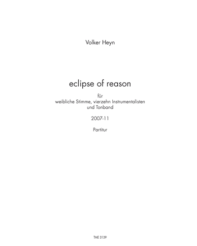 Eclipse of reason