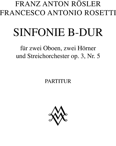 Sinfonie B-dur Op.3 n. 5