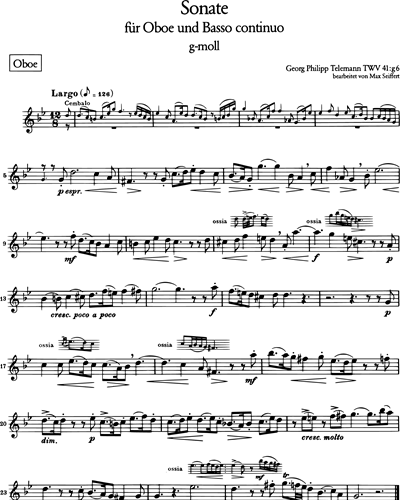 Sonate g-moll TWV 41:g6