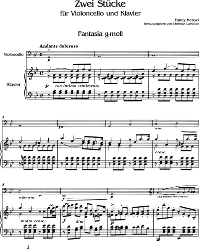 2 Stücke – 1. Fantasia g-moll - 2. Capriccio As-dur
