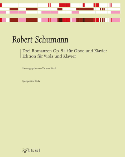 Three Romances for Viola (originally Oboe) and Piano, op. 94 
