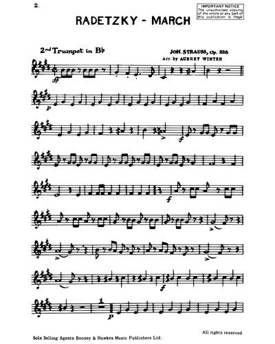 Molester Method bra Radetzky March, op. 228 Clarinet 2 in A Sheet Music by Johann Strauss I |  nkoda