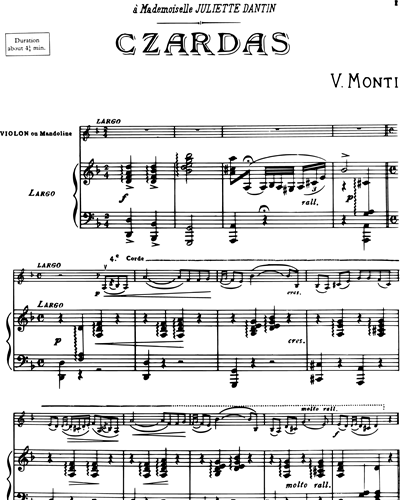 Czardas - For violin and piano