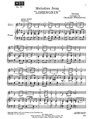 Melodies from "Lohengrin", WWV 75
