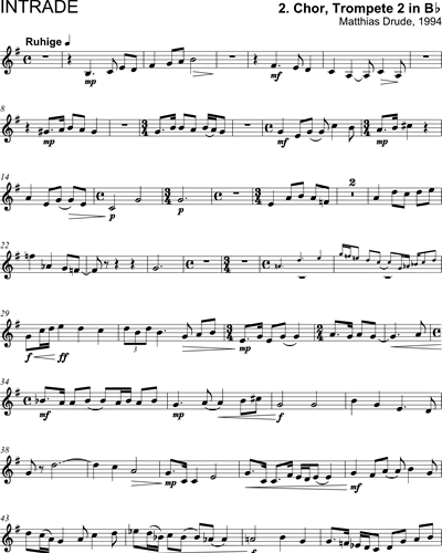 [Choir 2] Trumpet in Bb 2/Trumpet in C 2 (Alternative)