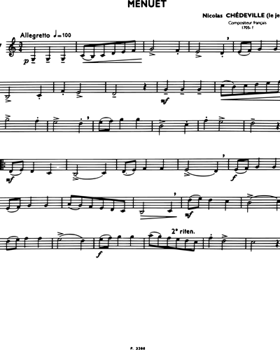 La Clarinette Classique, Vol. A: Menuet
