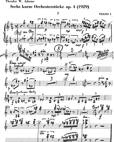 Sechs Kurze Orchesterstücke Op. 4