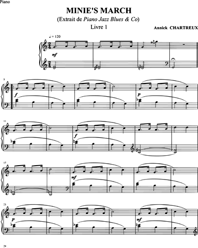 Piano Jazz Blues 1 : Minie's march