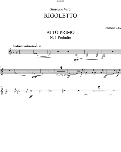 Rigoletto - Versione per orchestra ridotta