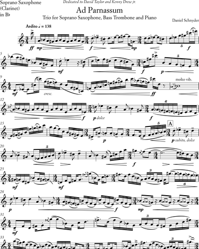 [Solo] Soprano Saxophone/Clarinet (Alternative)