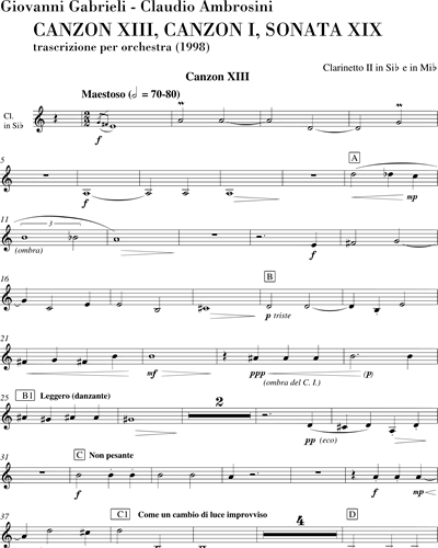Clarinet 2 in Bb/Piccolo Clarinet in Eb