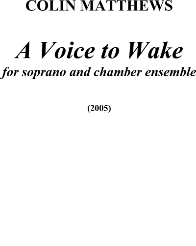 A Voice to Wake