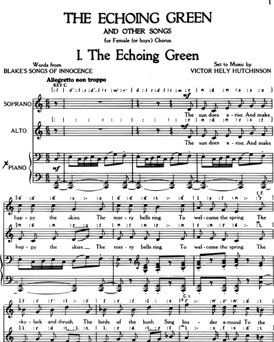 "The Echoing Green" and Other Songs