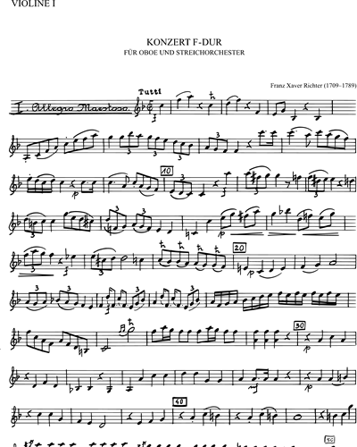 Konzert F-dur für Oboe und Streichorchester