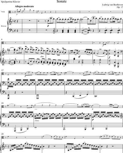 Sonata F Major for Viola and Piano, op. 17