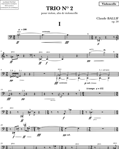 Trio à cordes n. 2 Op. 28