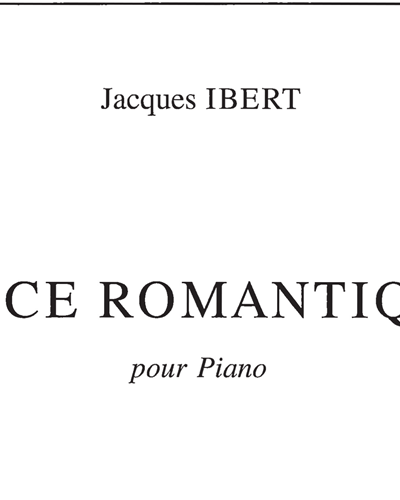 Pièce Romantique pour Piano