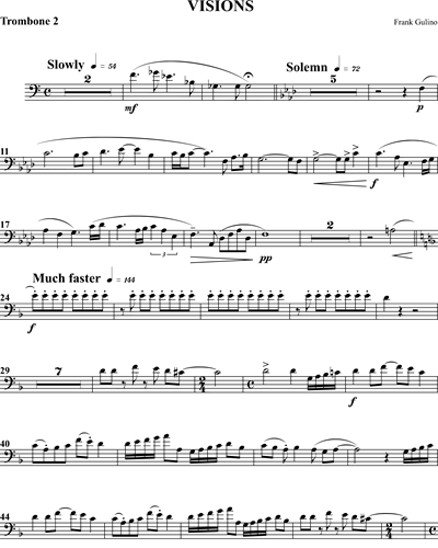 Visions Trombone 5 Sheet Music by Frank Gulino | nkoda | Free 7 days trial