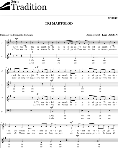 Tri martolod- Trois matelots