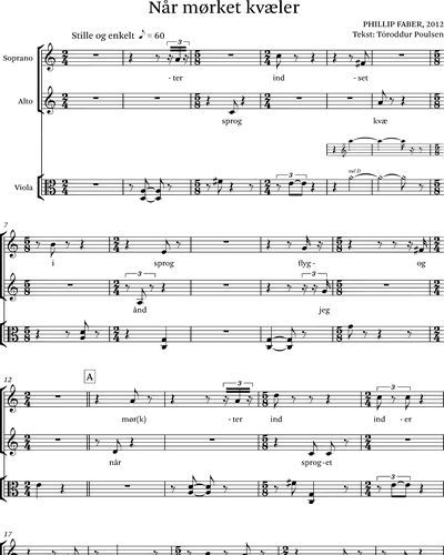 Three Pieces for Soprano, Alto, Flute and Viola