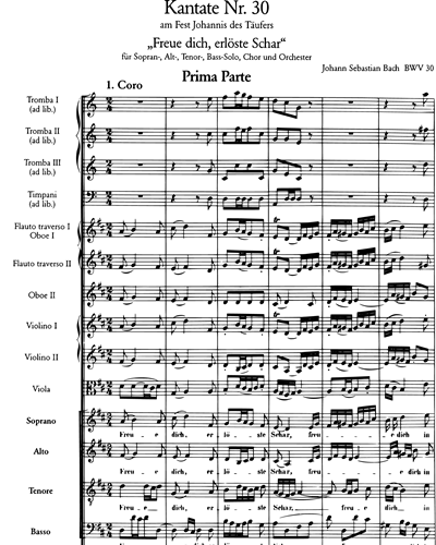 Kantate BWV 30 „Freue dich, erlöste Schar“