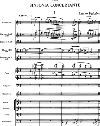 Sinfonia Concertante, op. 84