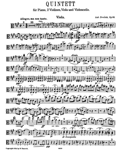 Piano Quintet in A, op. 81
