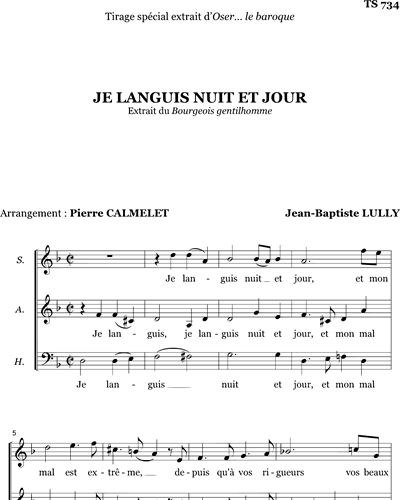 Je languis nuit et jour - SAB