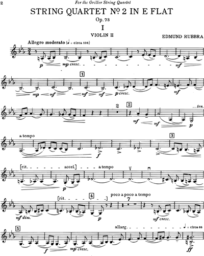 String quartet n. 2 in E flat Op. 73