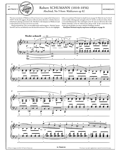 Abschied, Waldszenen Op.82 No.9