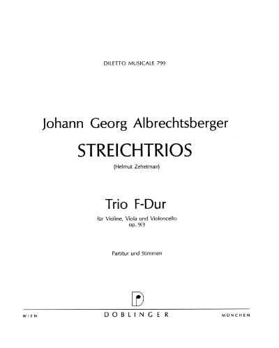 Trio in F Major, op. 9/3