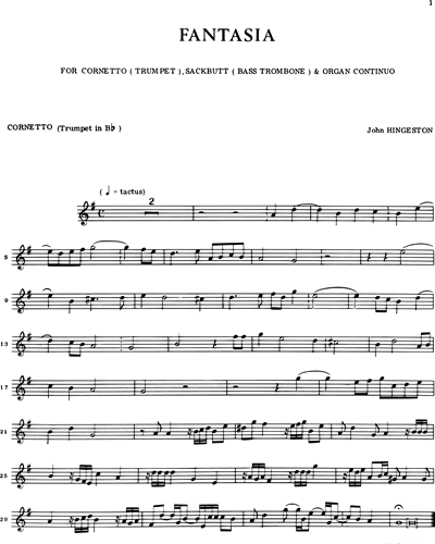 Cornett/Trumpet in Bb (Alternative)