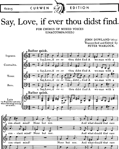Say, love, if ever thou didst find