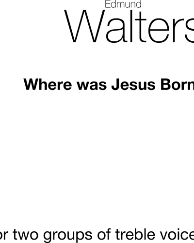 Where Was Jesus Born?