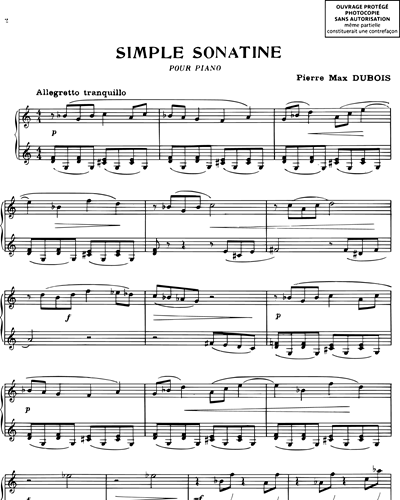 Simple sonatine
