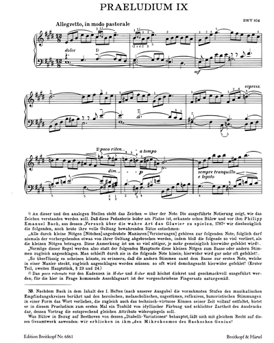 Klavierwerke, Band I: Das Wohltemperierte Klavier – Erster Teil | Heft 2: BWV 854–861
