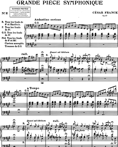 Grande Pièce Symphonique Op. 17 - Pour orgue
