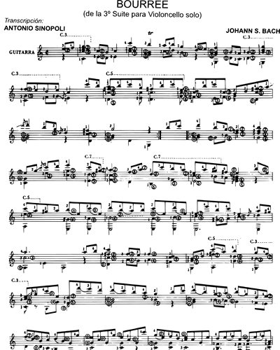 Bouree (from "Suite No. 3 for Solo Cello")