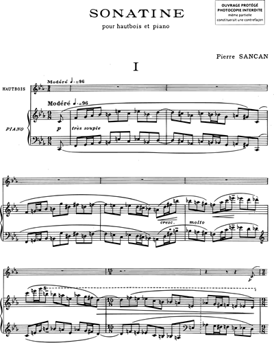 Sonatine pour hautbois & piano