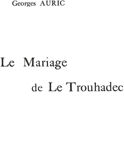 Le Mariage de le Trouhadec