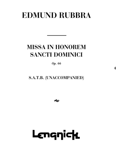 Missa in Honerem Sancti Dominici Op. 66