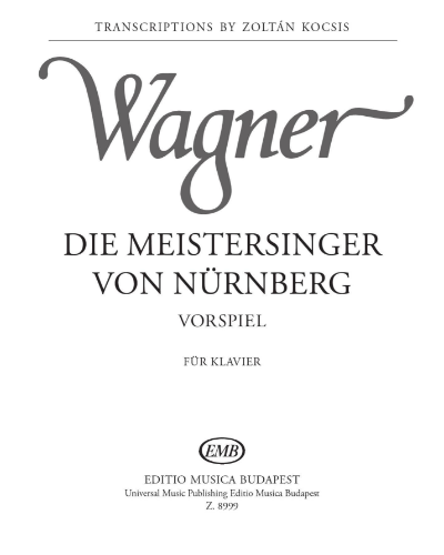 Die Meistersinger von Nürnberg Sheet Music by Richard Wagner | nkoda ...