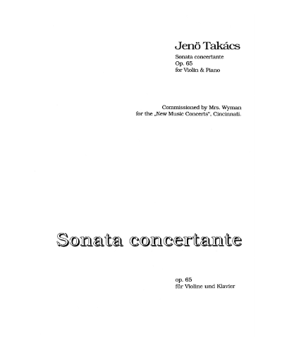 Sonata concertante, op. 65