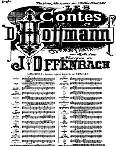 Les Contes D'hoffmann: No. 9bis, 'Chanson De L'automate' (The Song of the Automaton)