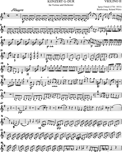 Konzert G-dur für Violine und Orchester n. 7