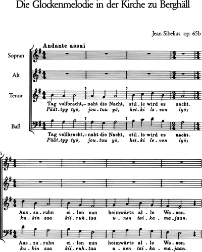 Glockenmelodie in der Kirche zu Berghäll op. 65b 