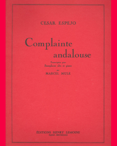 Complainte Andalouse, op. 19