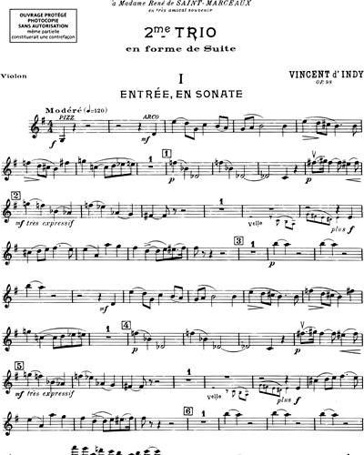 Deuxième trio en forme de suite Op. 98