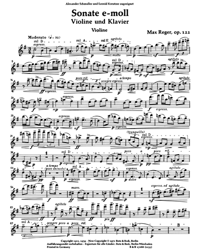Sonata E Minor op. 122