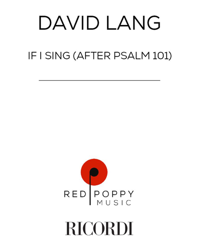 if i sing (after psalm 101)